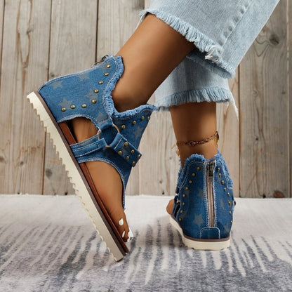 Denim Custom Flat Sandals