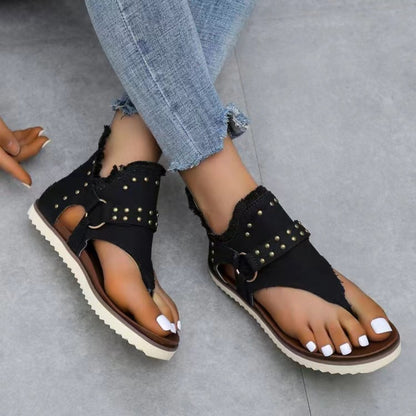 Denim Custom Flat Sandals