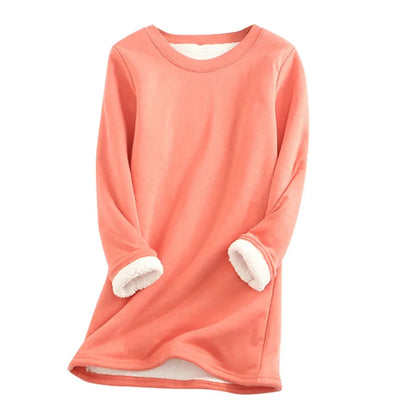 Thick Fleece Overcoat Blouse (Pink)