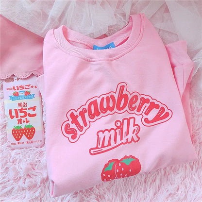 Strawberry Graphic Pullover