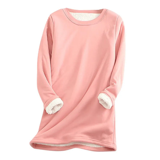 Thick Fleece Overcoat Blouse (Pink)