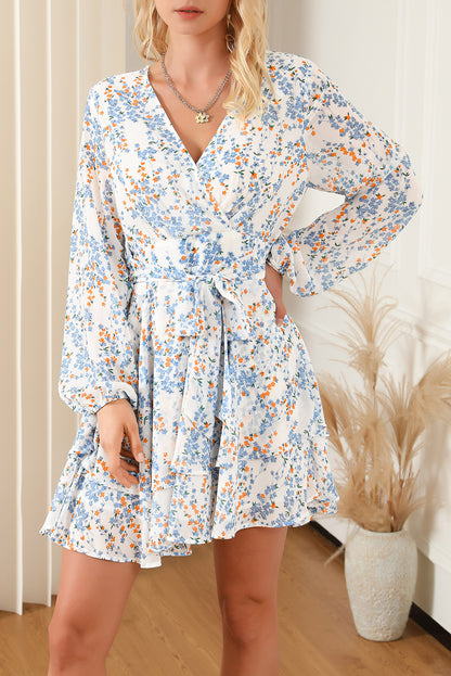 Surplice Mini Dress