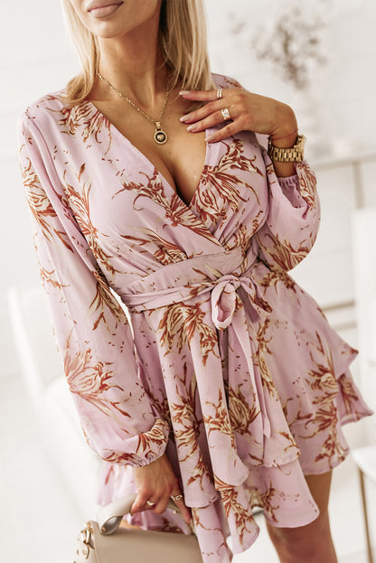 Surplice Mini Dress